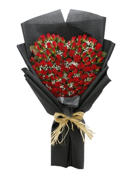 50 Red Roses with Lilli Hand Bouquet